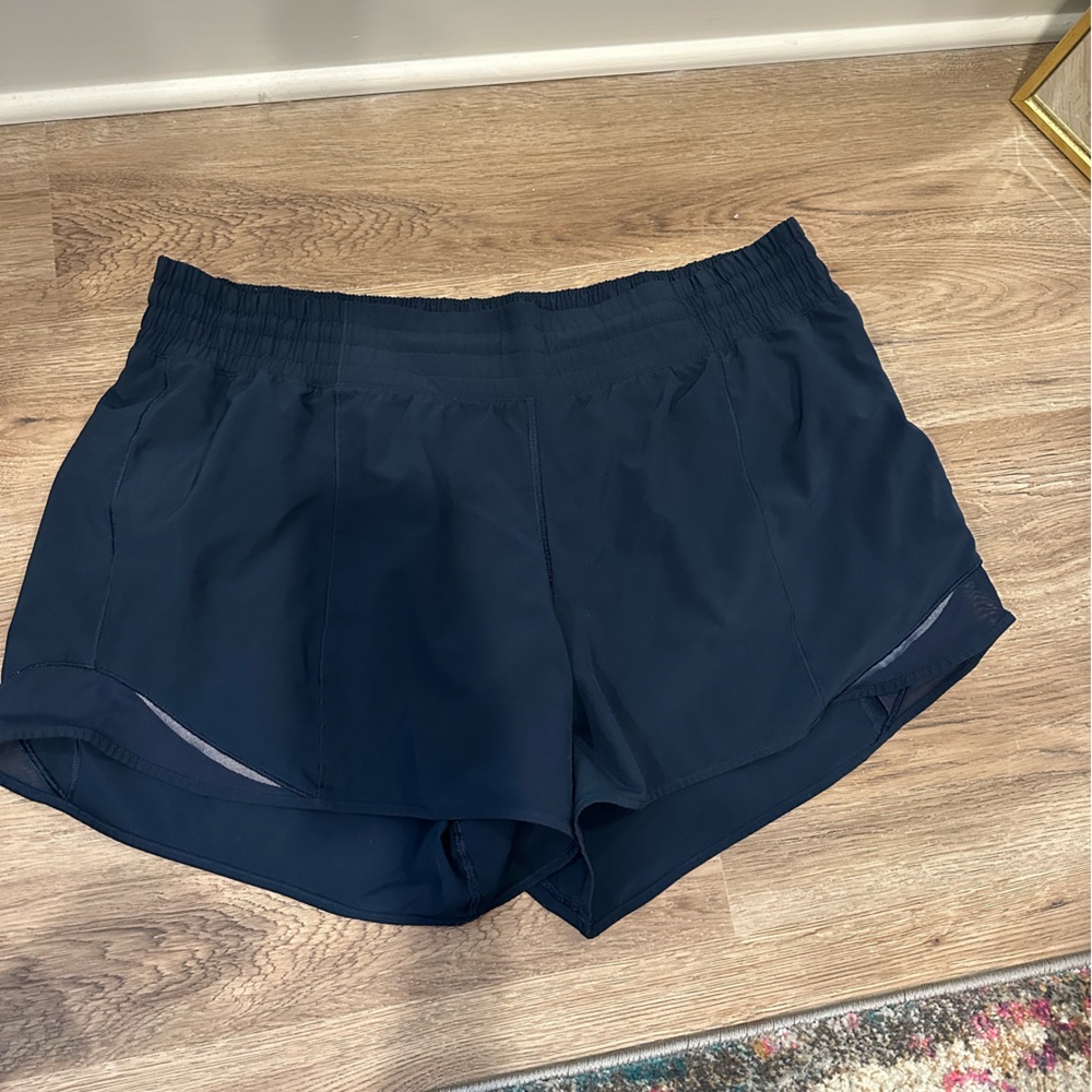 Lululemon Navy Hotty hot shorts